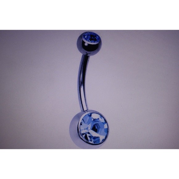14 Gauge Belly Rings Surgical Steel Crystal Stones You Choose Color NIP - Picture 3 of 7